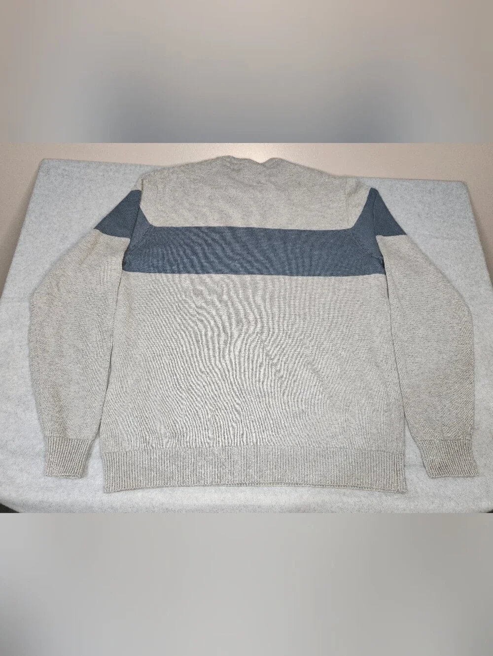 Chaps Men’s Gray And Blue Crewneck Sweater Size XXL